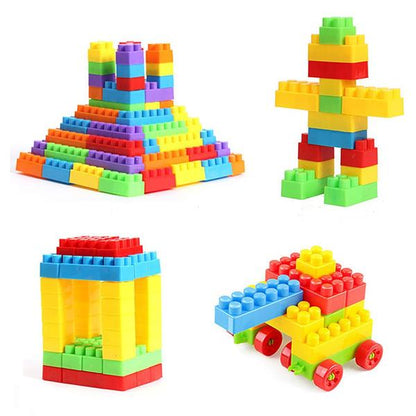 Wukusy small toy blocks in a bag, perfect for kids' gift and block game play, featuring colorful interlocking pieces.