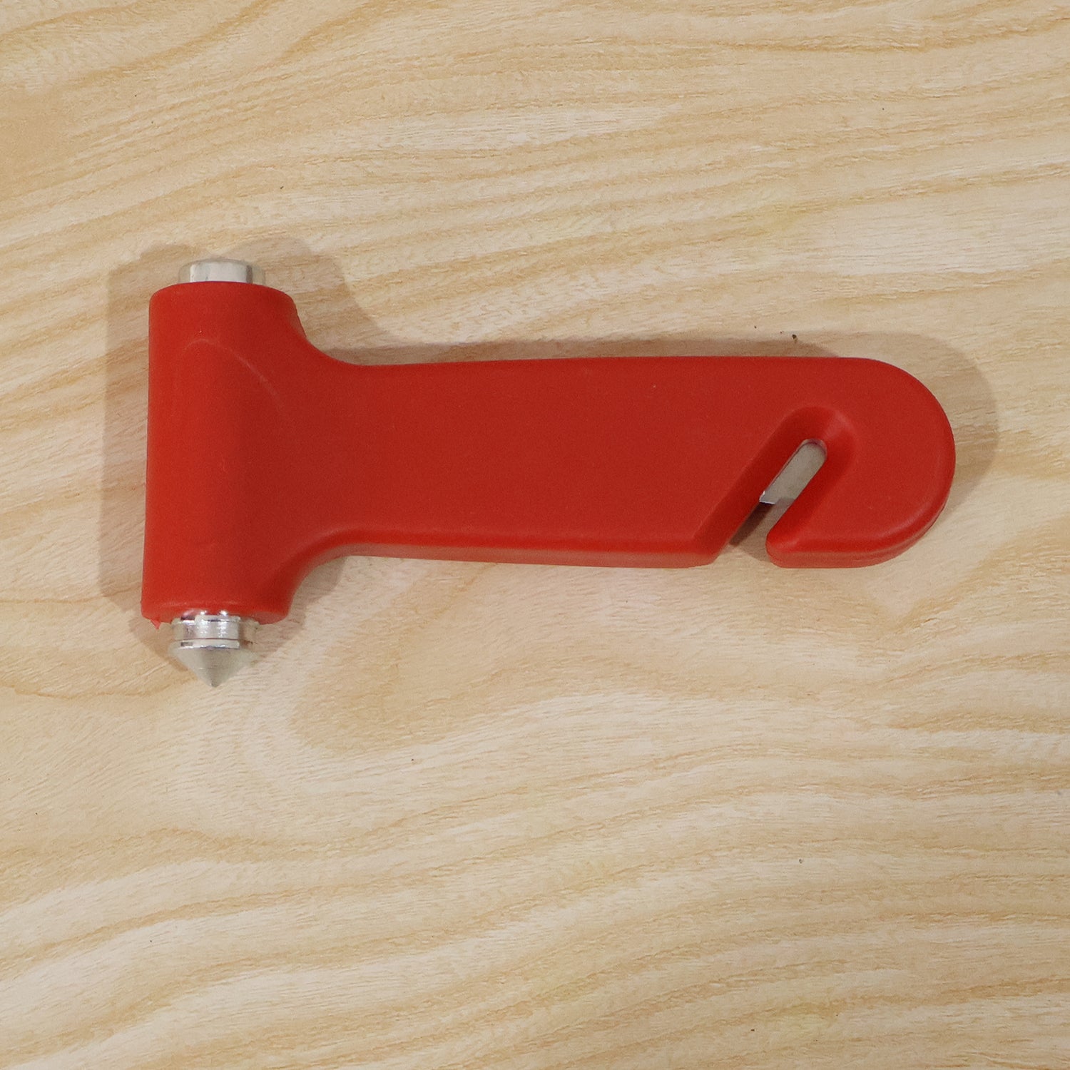 Wukusy 2-in-1 car safety hammer with emergency window breaker and seatbelt cutter on a white background.