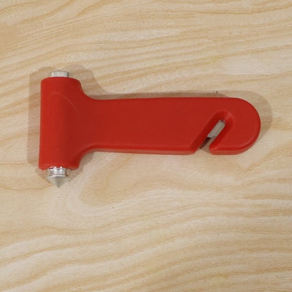 Wukusy 2-in-1 car safety hammer with emergency window breaker and seatbelt cutter on a white background.