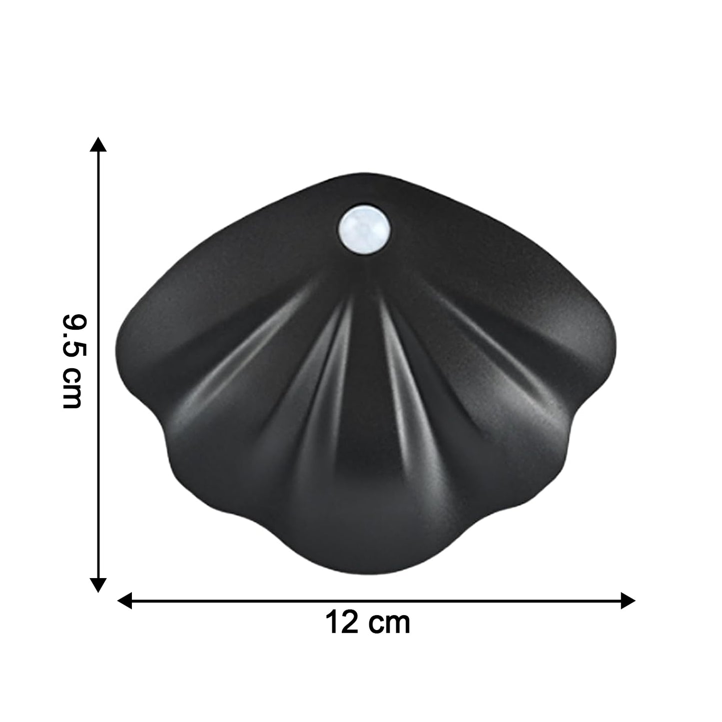 Shell-shaped Wukusy motion sensor night light for home decor, glowing softly with a shell design, ideal for cozy nighttime ambiance.