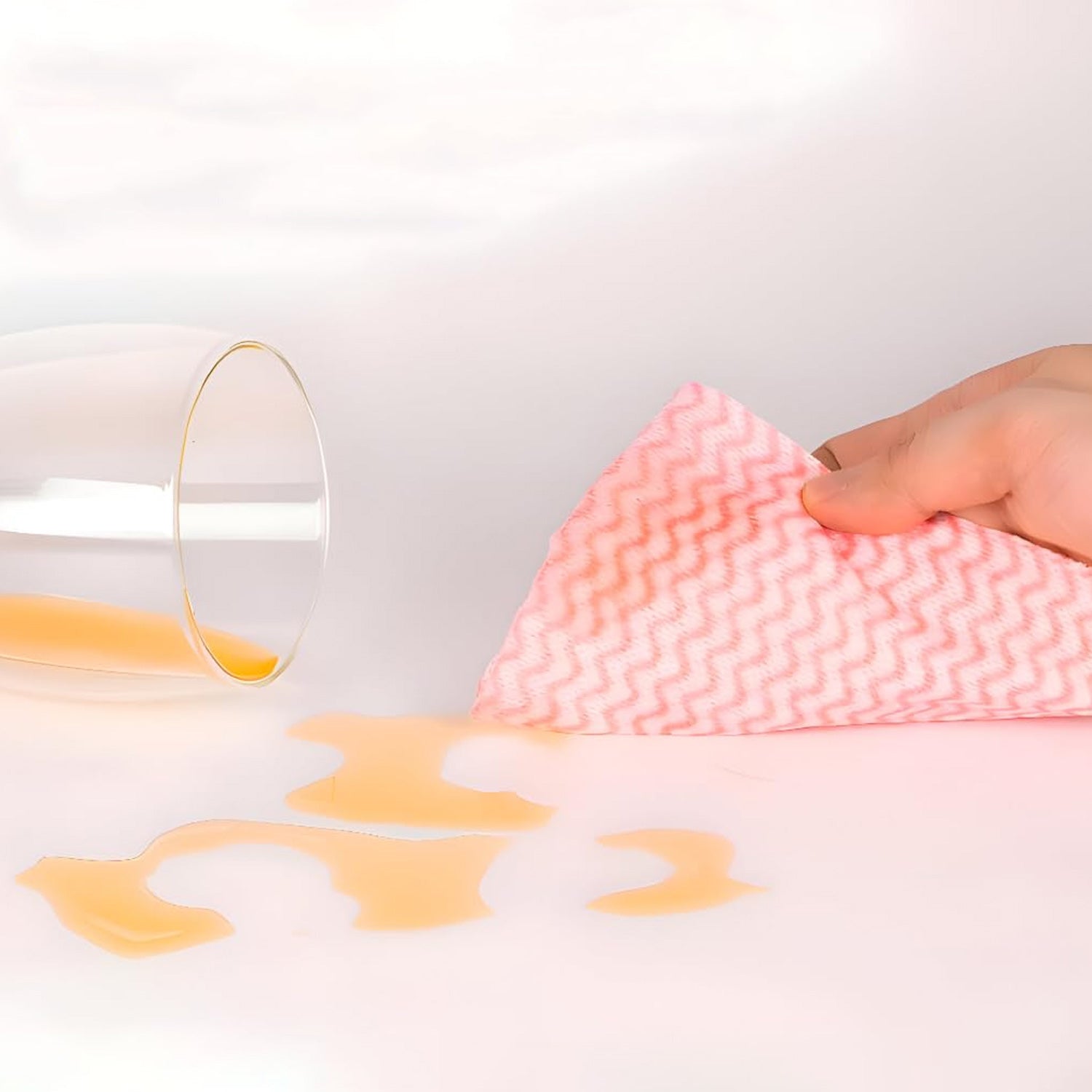 Reusable Wukusy multipurpose kitchen cleaning cloth roll with multiple pull sections, ideal for eco-friendly dish and surface cleaning.