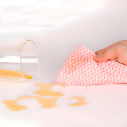 Reusable Wukusy multipurpose kitchen cleaning cloth roll with multiple pull sections, ideal for eco-friendly dish and surface cleaning.