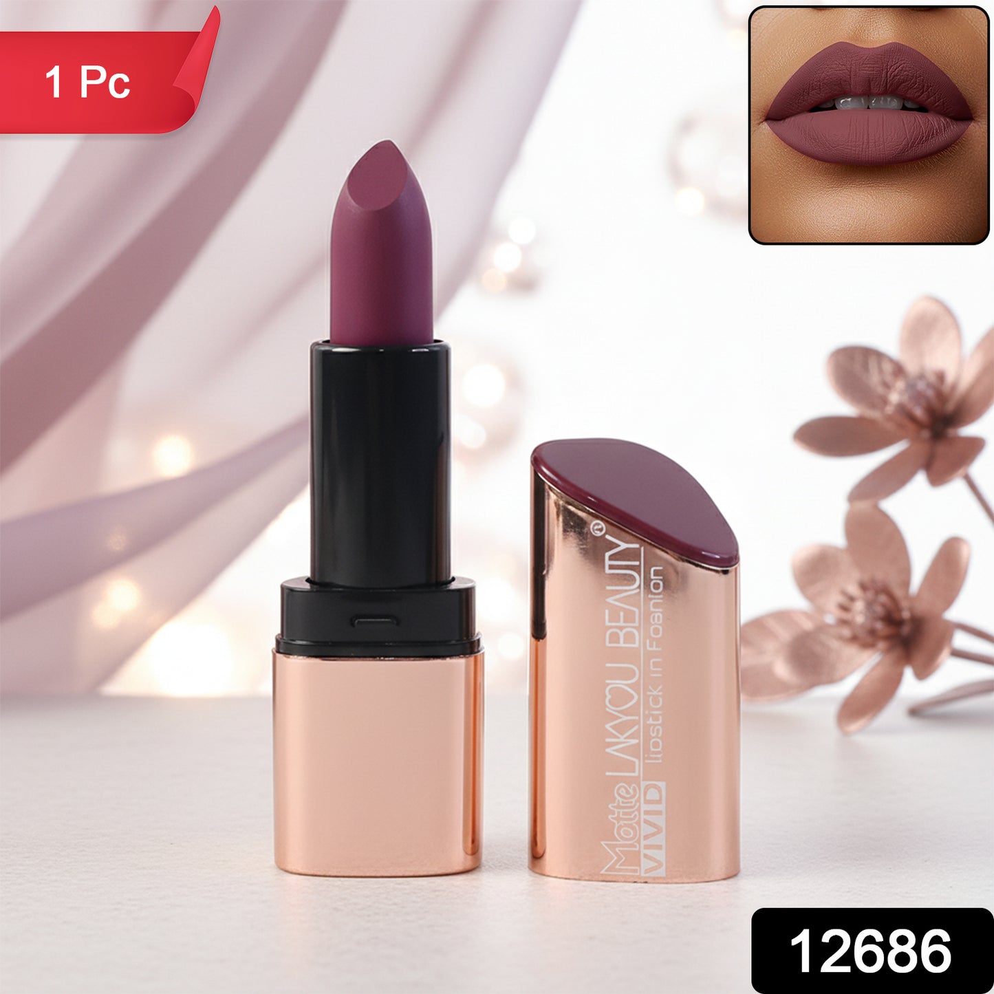 Wukusy Vivid Matte Mix-Color Lipstick showcasing vibrant shades in a sleek tube, ready for bold, colorful lips.