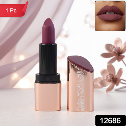 Wukusy Vivid Matte Mix-Color Lipstick showcasing vibrant shades in a sleek tube, ready for bold, colorful lips.