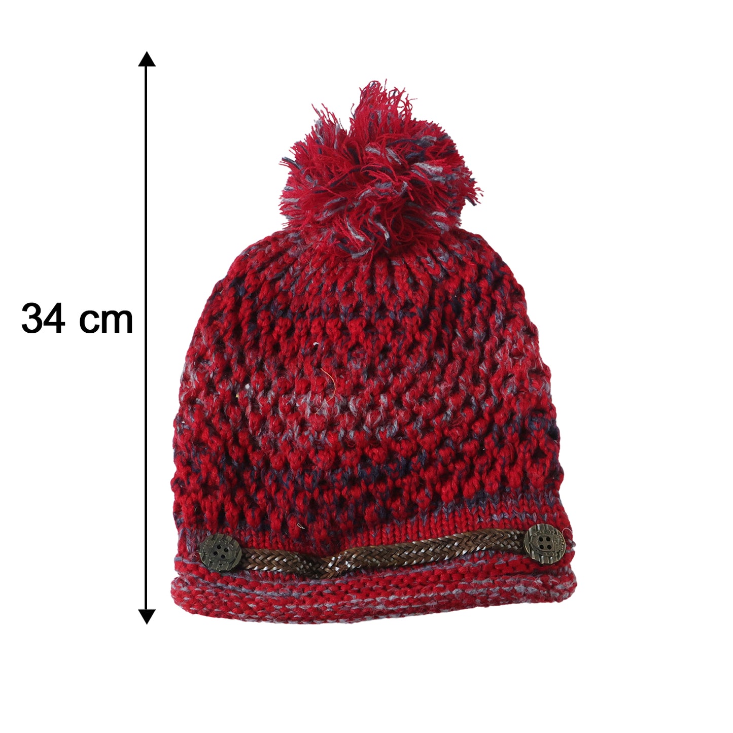 Wukusy cozy winter woolen knitted cap for men and women with a mix of stylish designs, perfect for cold weather.