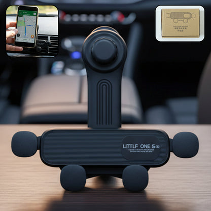 Wukusy universal car air vent mobile phone holder attached to car vent with phone secured in place.