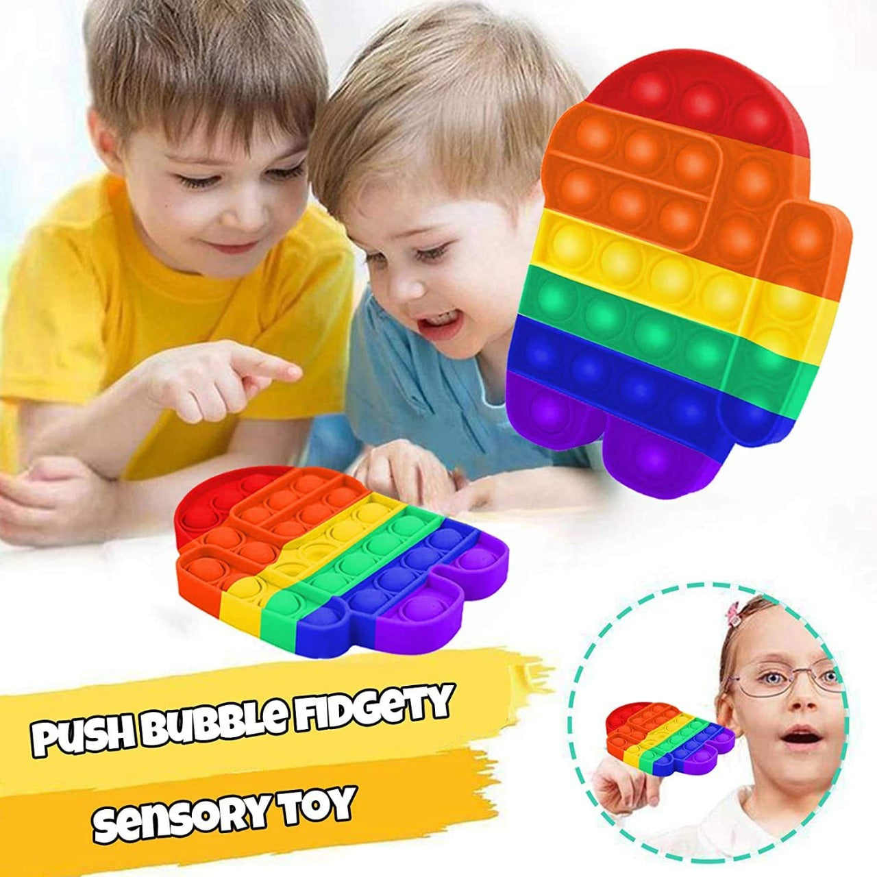 Wukusy Among Us fidget toy for kids and adults, colorful toy used for playing and entertainment.