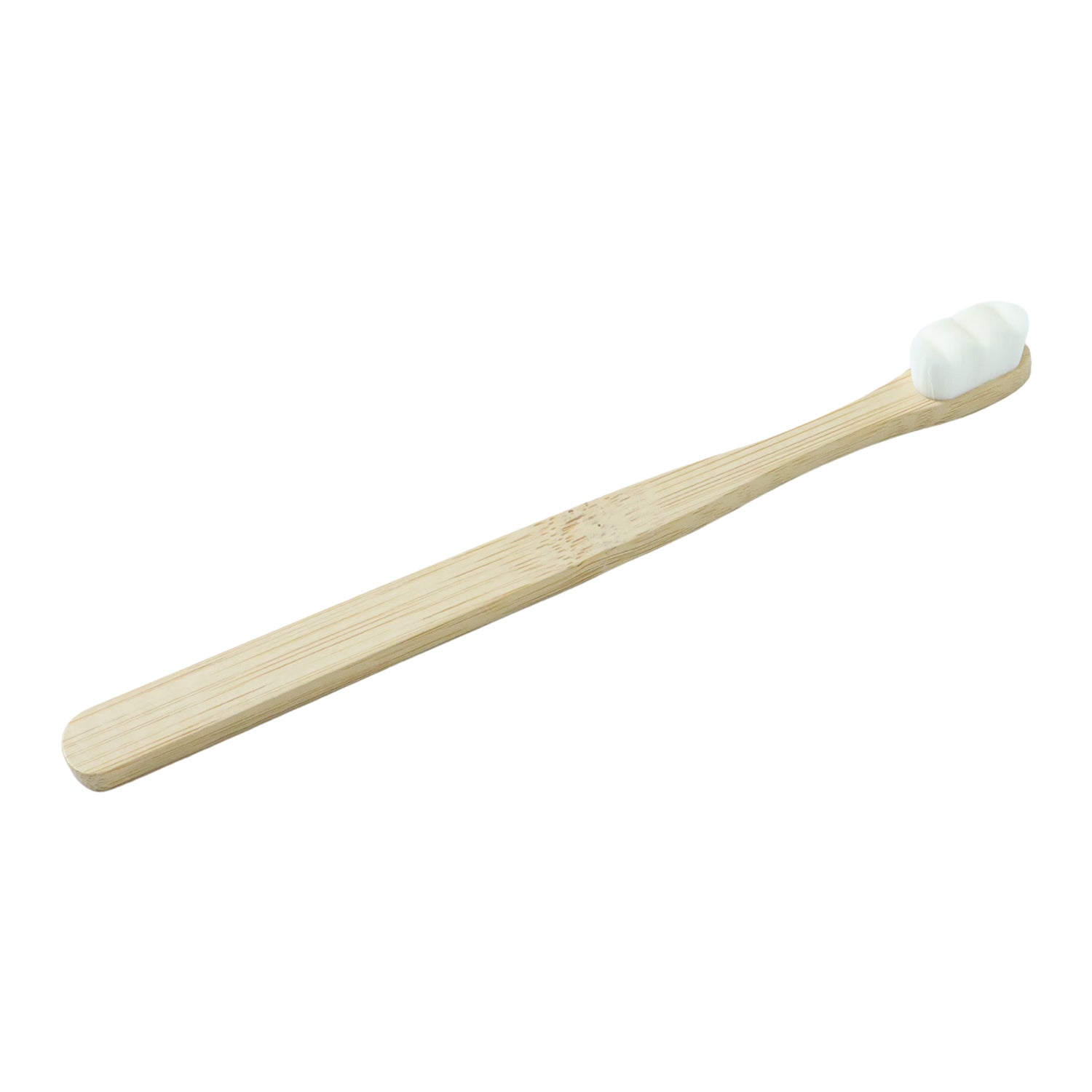 Eco-friendly wooden bamboo toothbrush from Wukusy with protective travel case, natural bamboo handle, and soft bristles.