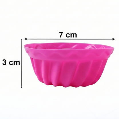 Set of 12 reusable silicone cupcake molds by Wukusy, flexible baking cups for muffins and cupcakes.
