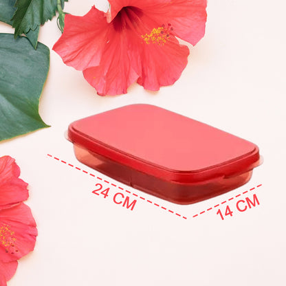Wukusy 2879 Seal Rectangular Lunch Box with two containers, durable food storage containers for snacks and meals