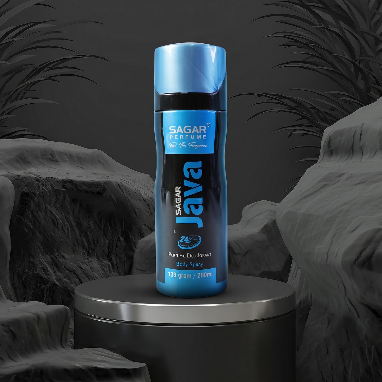 Wukusy Sagar Java perfume body spray for men in a 200ml spray bottle, featuring a sleek design and fresh fragrance.