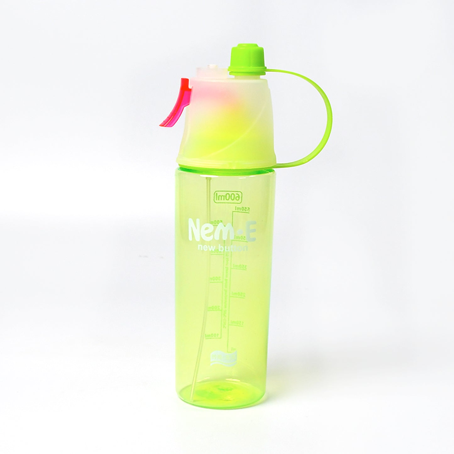 Wukusy 7451 BPA-free 600ml spray water bottle for cycling, running, gym, yoga, climbing, and hiking with ergonomic design