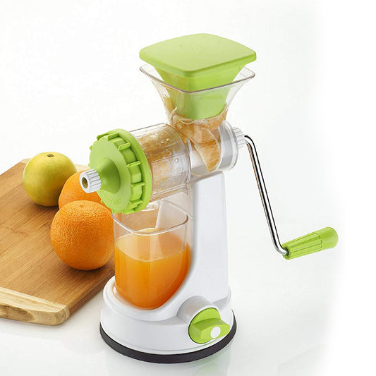 Wukusy 8103 Ganesh Kitchenware plastic hand juicer in multicolor, designed for extracting juice from fruits and vegetables.