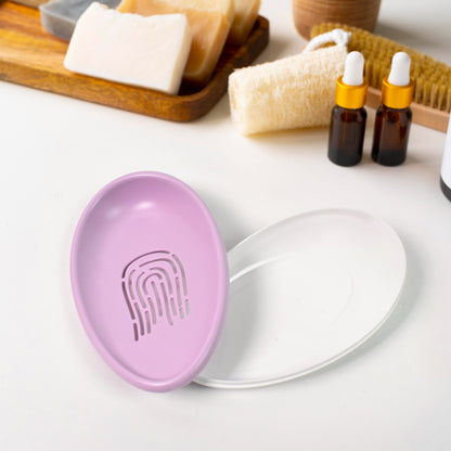 Wukusy plastic soap dish with drain, double-layer soap holder for kitchen or bathroom use, designed to keep soap dry and organized
