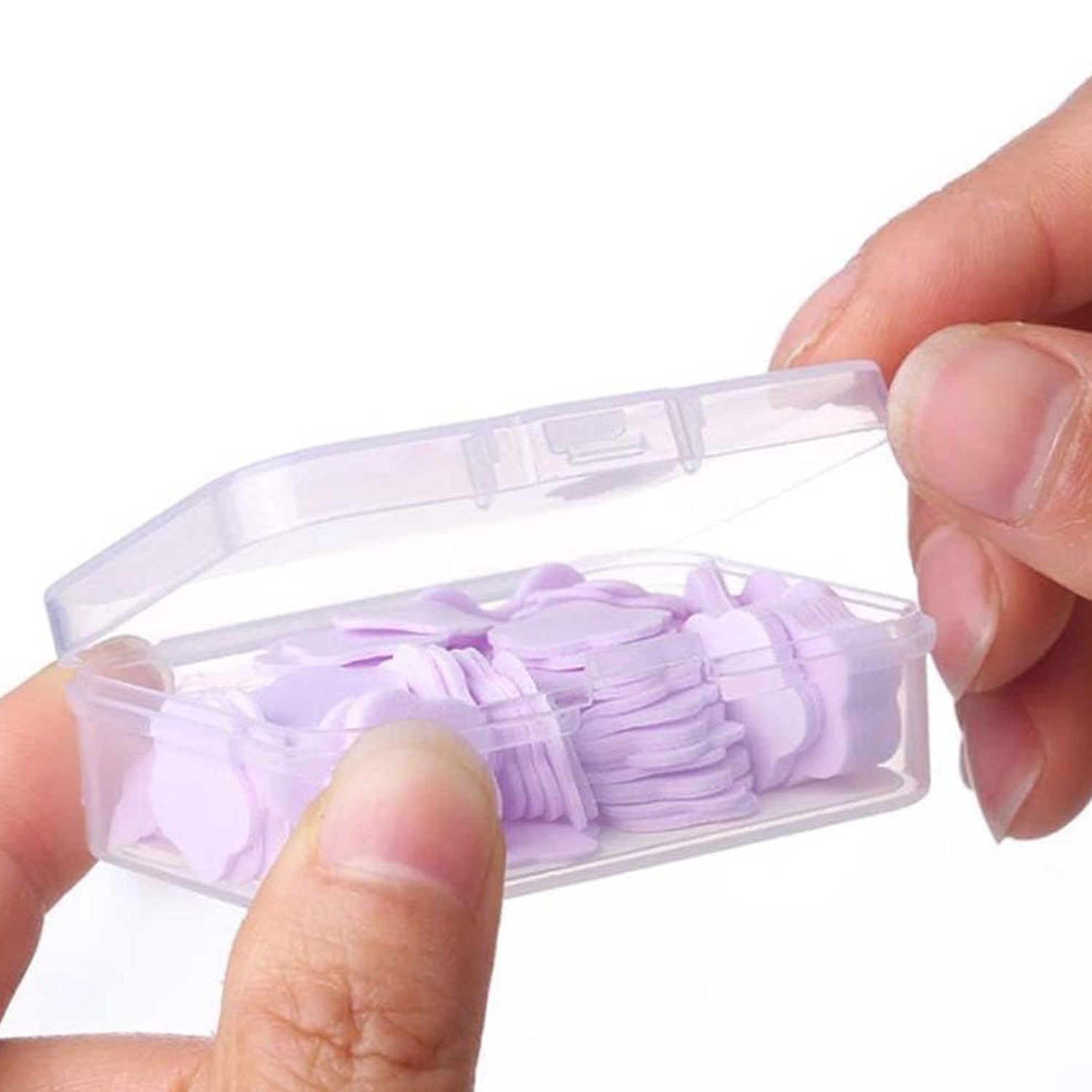 Set of 100 Wukusy flower-shaped portable travel soap paper sheets in mixed colors, ideal for convenient home and travel hygiene.