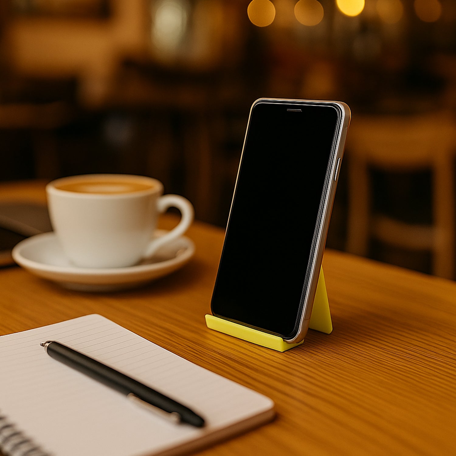 Wukusy multifunctional plastic mobile phone stand and pen holder set in mixed colors, compact and versatile for desk organization.