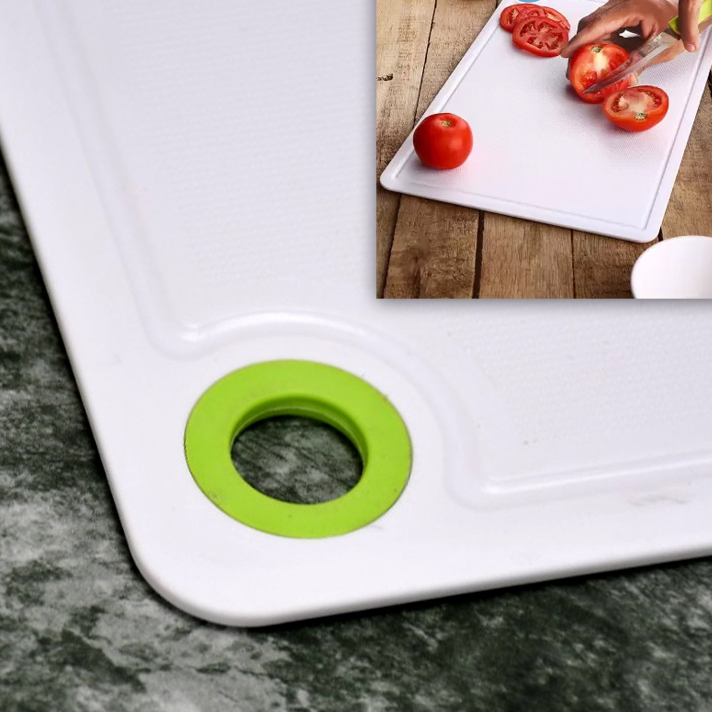 Wukusy 2316 Fruit and Vegetable Chopping Board, durable plastic kitchen cutting board for preparing fruits and vegetables.