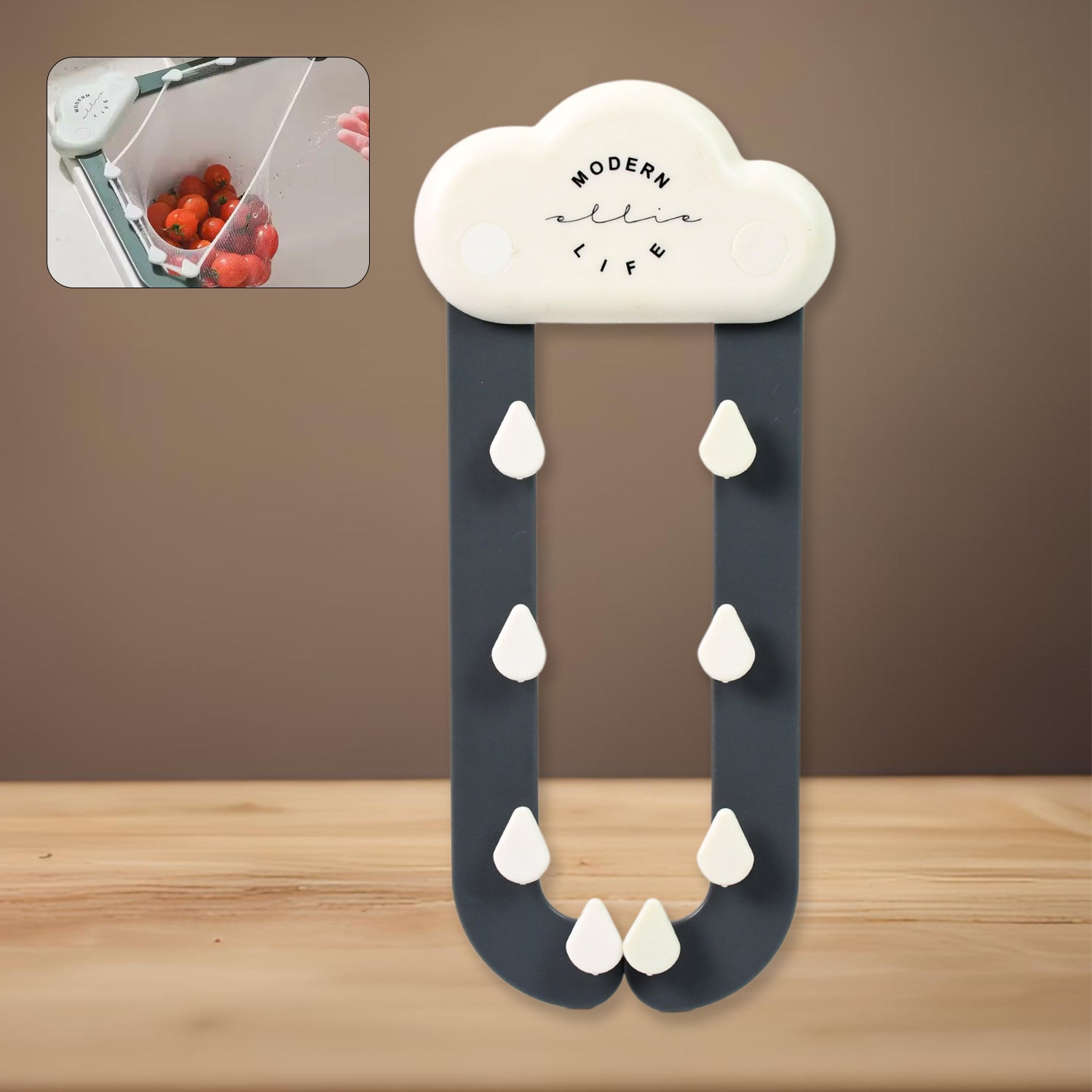 Wukusy triangle kitchen sink strainer and filter rack, metal mesh design, fits standard kitchen sink drains for trapping debris.