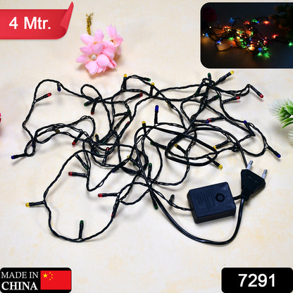 Wukusy 4-meter multicolor LED string light for home decor, with festive and vibrant lighting perfect for celebrations and decoration.