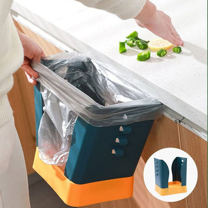 Wukusy 9451 expandable plastic waste bin with large capacity, suitable for kitchen, bathroom, or outdoor use.