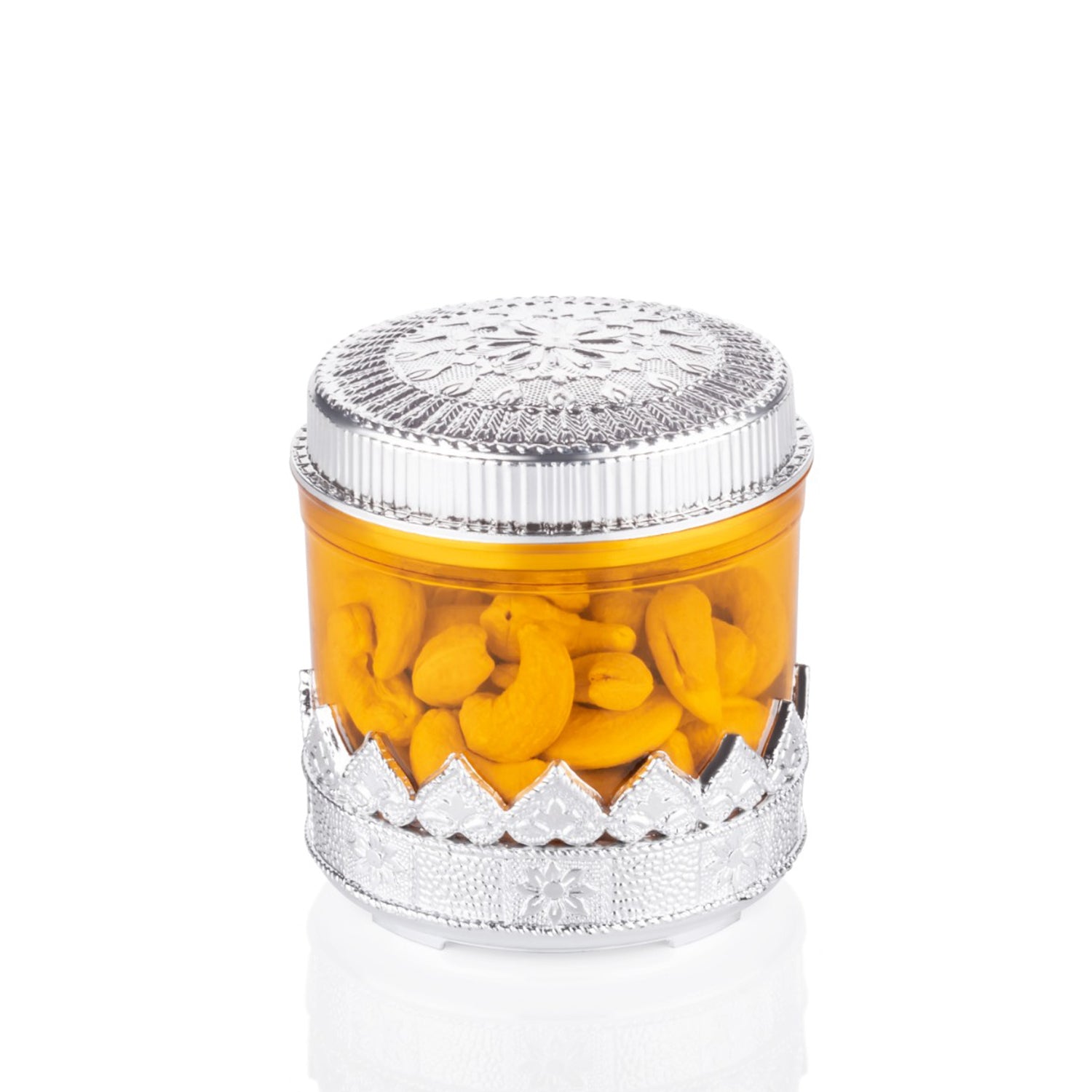 Wukusy 5203 diamond design dry fruit storage container, clear plastic box with diamond pattern for home decor and food organization