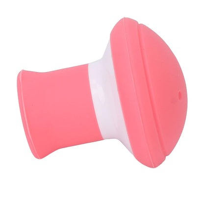 Wukusy 6104 silicone facial jaw exerciser for face slimming, breathing, and stress relief with a person demonstrating its use.