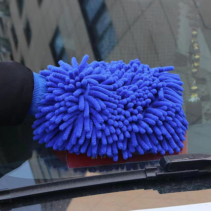 Wukusy microfiber wash mitt, multipurpose cleaning glove, soft and durable for effective car and home cleaning.