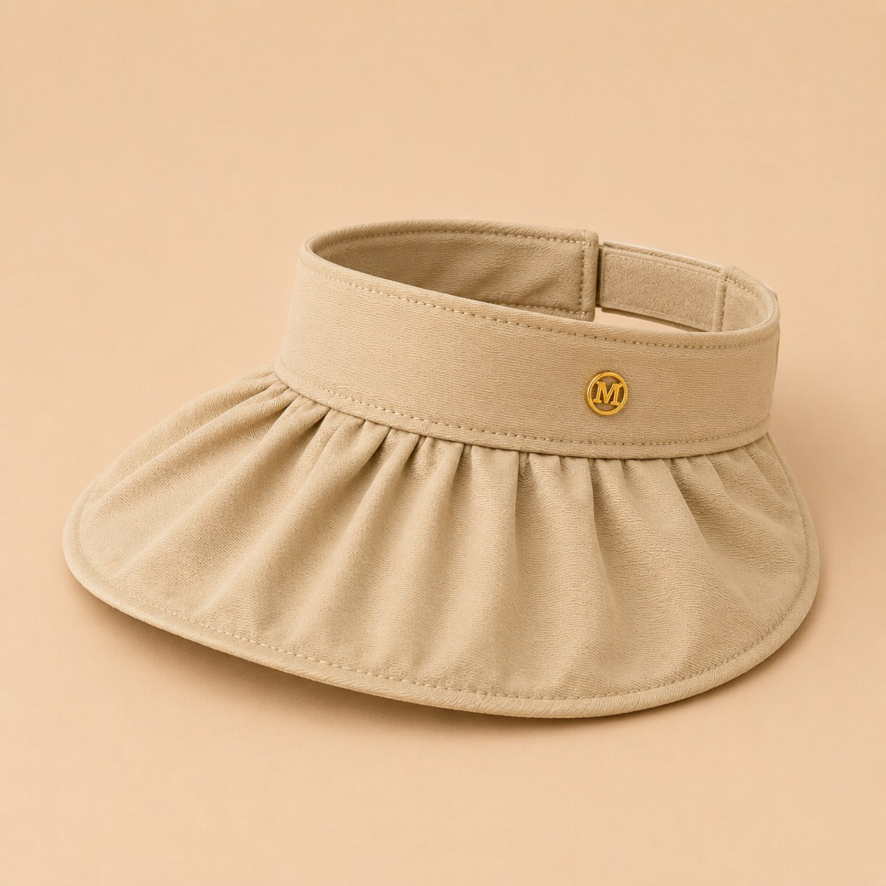 Wukusy women's wide brim sun visor cap with adjustable strap, summer outdoor headwear in a random color, lightweight and breathable.