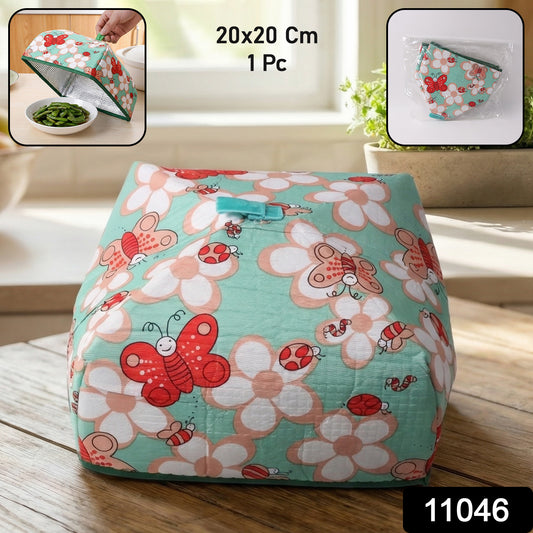 Wukusy foldable food cover, 20x20 cm, collapsible mesh cover for protecting food from insects and dust.
