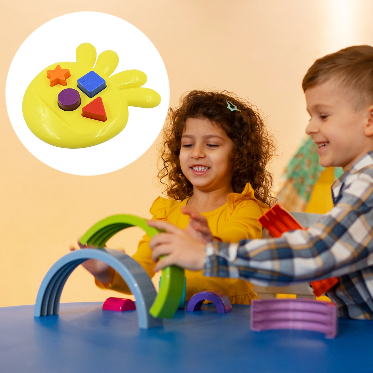Wukusy Octoshape sorter toy for kids, educational game to improve grasping, sorting skills, and brain development for boys and girls