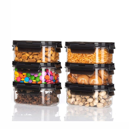 Set of three Drpshippr airtight food storage containers in 450 ml size, perfect for kitchen organization and freshness.