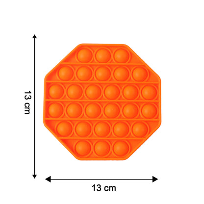 Wukusy premium hexagon silicone Pop It fidget toy with colorful bubbles, designed for sensory play and stress relief.