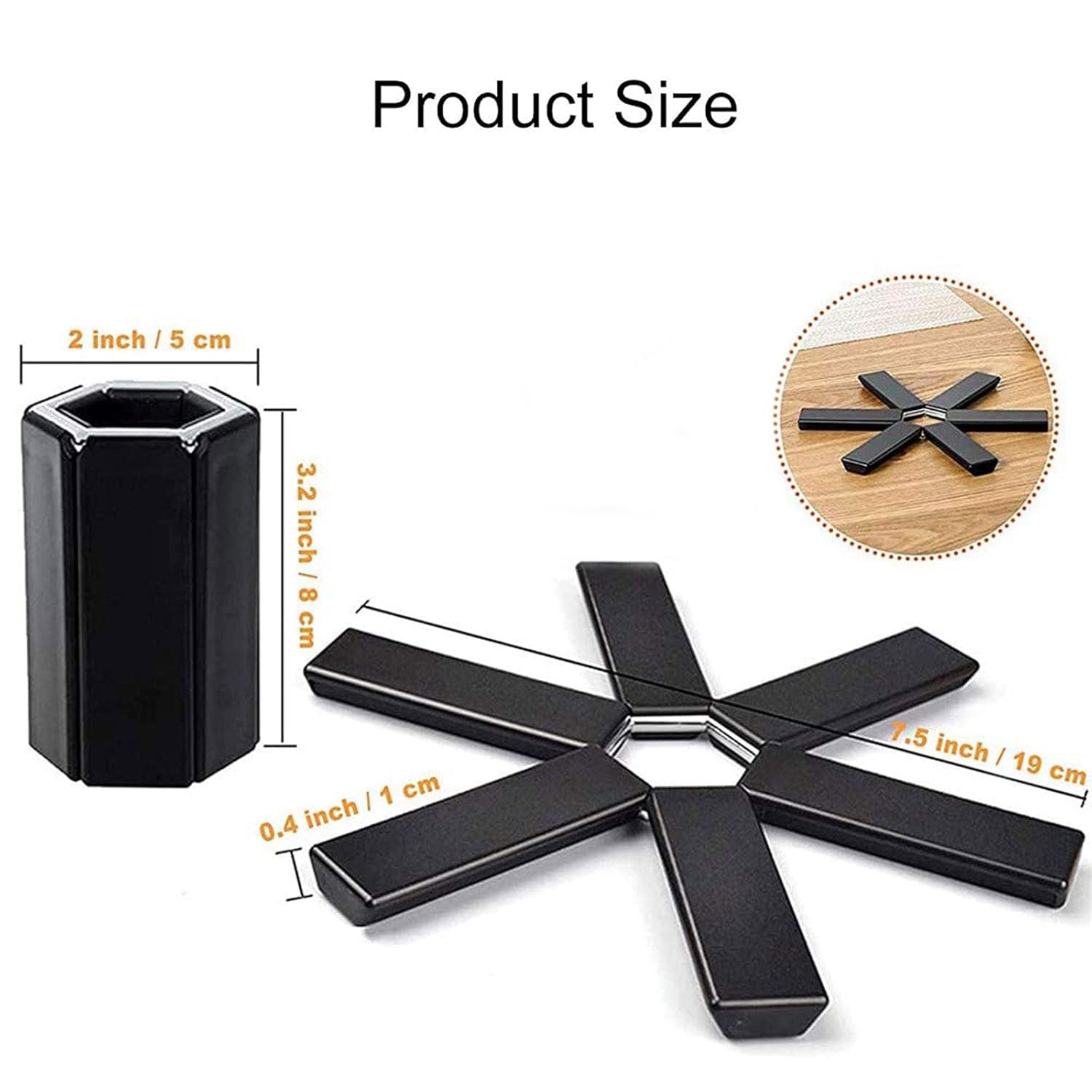 Wukusy foldable insulated pad for hot pots, a foldable trivet mat made of heat-resistant material for kitchen use.