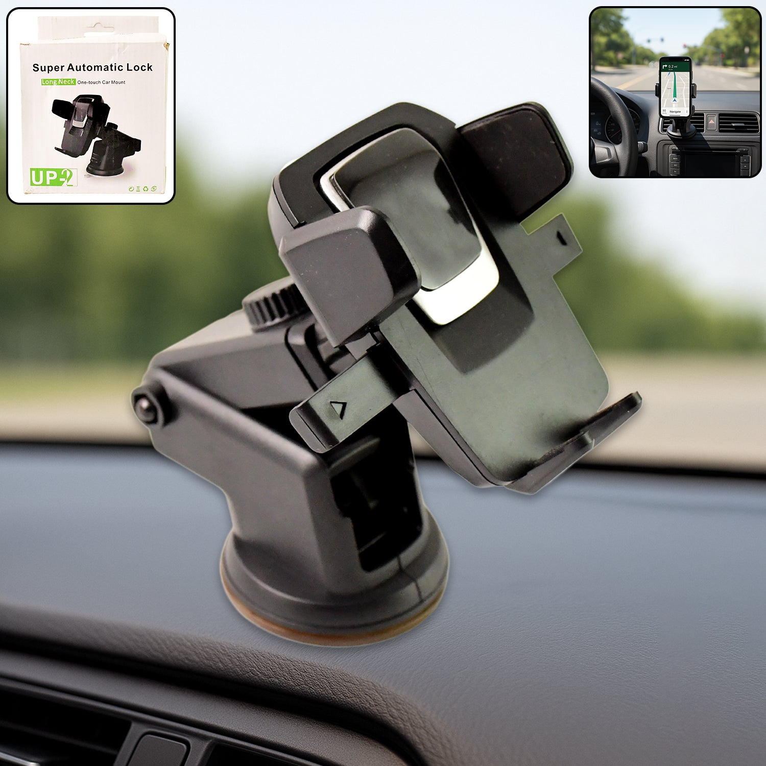 Wukusy 0283 adjustable multicolour car mount for mobile phones, securely holding devices during driving.