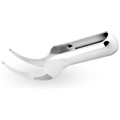 Wukusy watermelon slicer and corer made of stainless steel, showing a user cutting a watermelon into slices with this smart kitchen gadget.