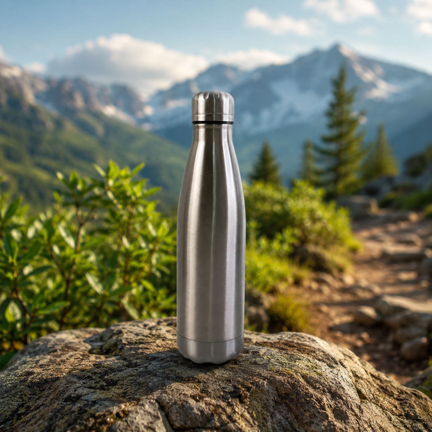 Wukusy stainless steel leak-proof water bottle, 500ml, with a sleek design suitable for gym, school, and office use
