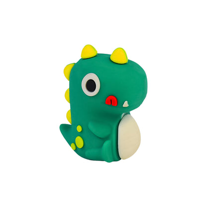 Cute dinosaur 2-in-1 eraser with pencil sharpener by Wukusy, featuring colorful dinosaur design for office or school use.
