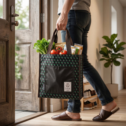Reusable Wukusy multipurpose carry bag in 23x22 cm size, made of durable material, suitable for shopping and storage.