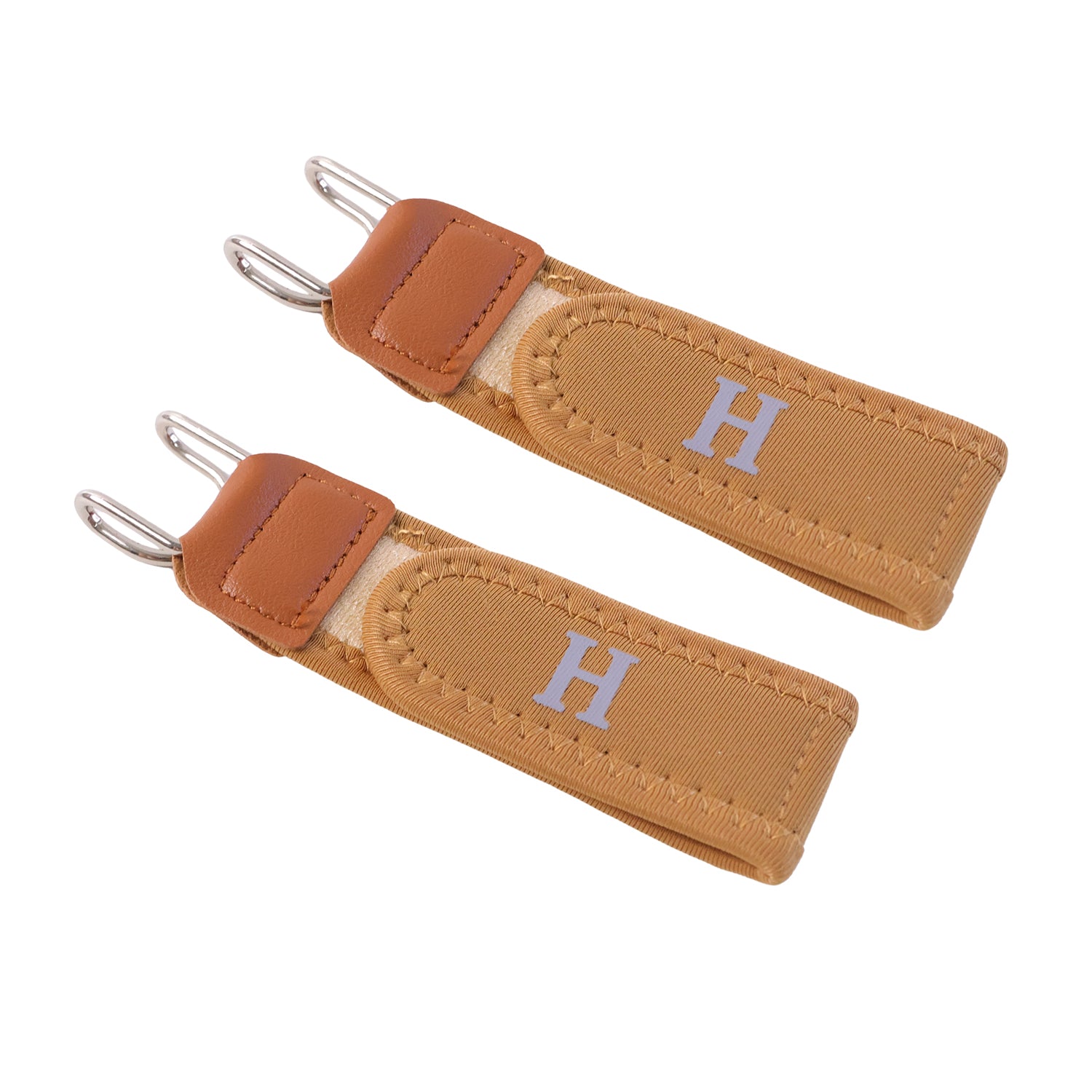 Adjustable Buckleless Elastic Waist Belt Hooks For Jeans And Trousers (2 Pc Set)