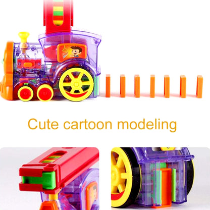 Wukusy transparent toy train set with 60 blocks, music, lights, and funny engine for kids, includes colorful blocks and train engine.