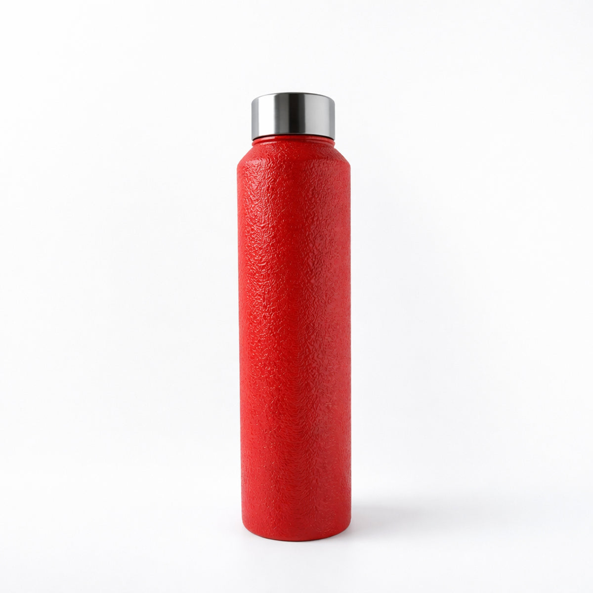 Red stainless steel water bottle by Wukusy, 1000 ml capacity, durable design with a sleek, modern look.