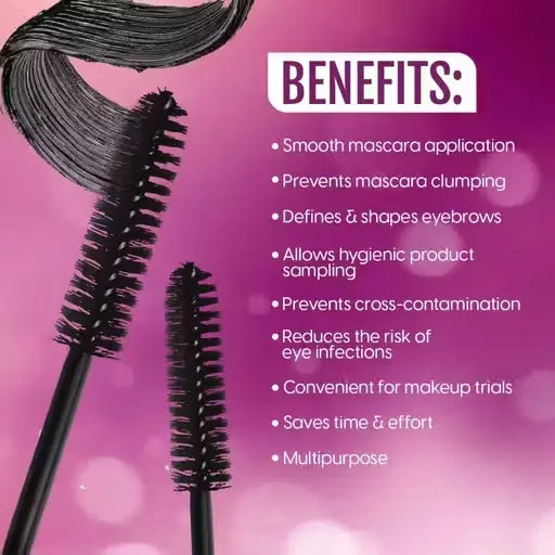 Ekom 2X Volume Mascara with curling, smudgeproof formula, long-lasting for bold, voluminous lashes in a sleek black tube