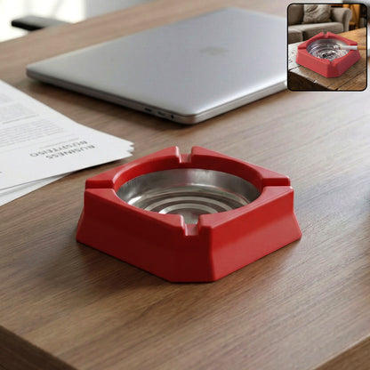Wukusy heat-resistant ashtray with a circular design, made of durable material, suitable for smoking indoors or outdoors