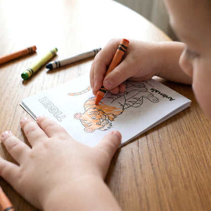 Kids Wukusy animal theme coloring book set with five colorful books featuring fun animal illustrations for children.