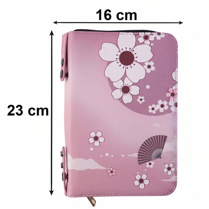 Wukusy stylish makeup organizer bag with zipper, premium cosmetic pouch for storing makeup and beauty essentials.