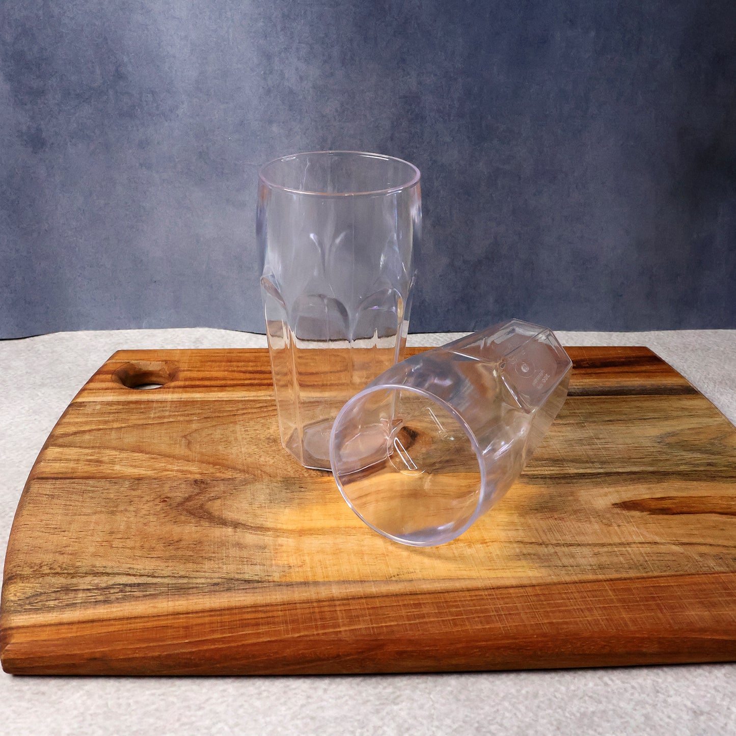 Set of six Wukusy Supermom transparent smoothie glasses, 300ml capacity, with smooth, clear glass design for home and kitchen use.