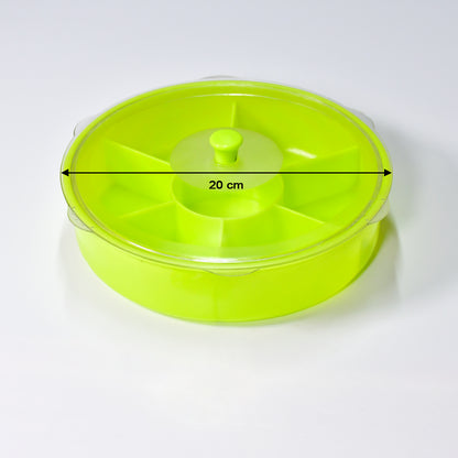 Wukusy 2061 multipurpose dry-fruit and masala box with single spoon, compact kitchen storage container for spices and nuts