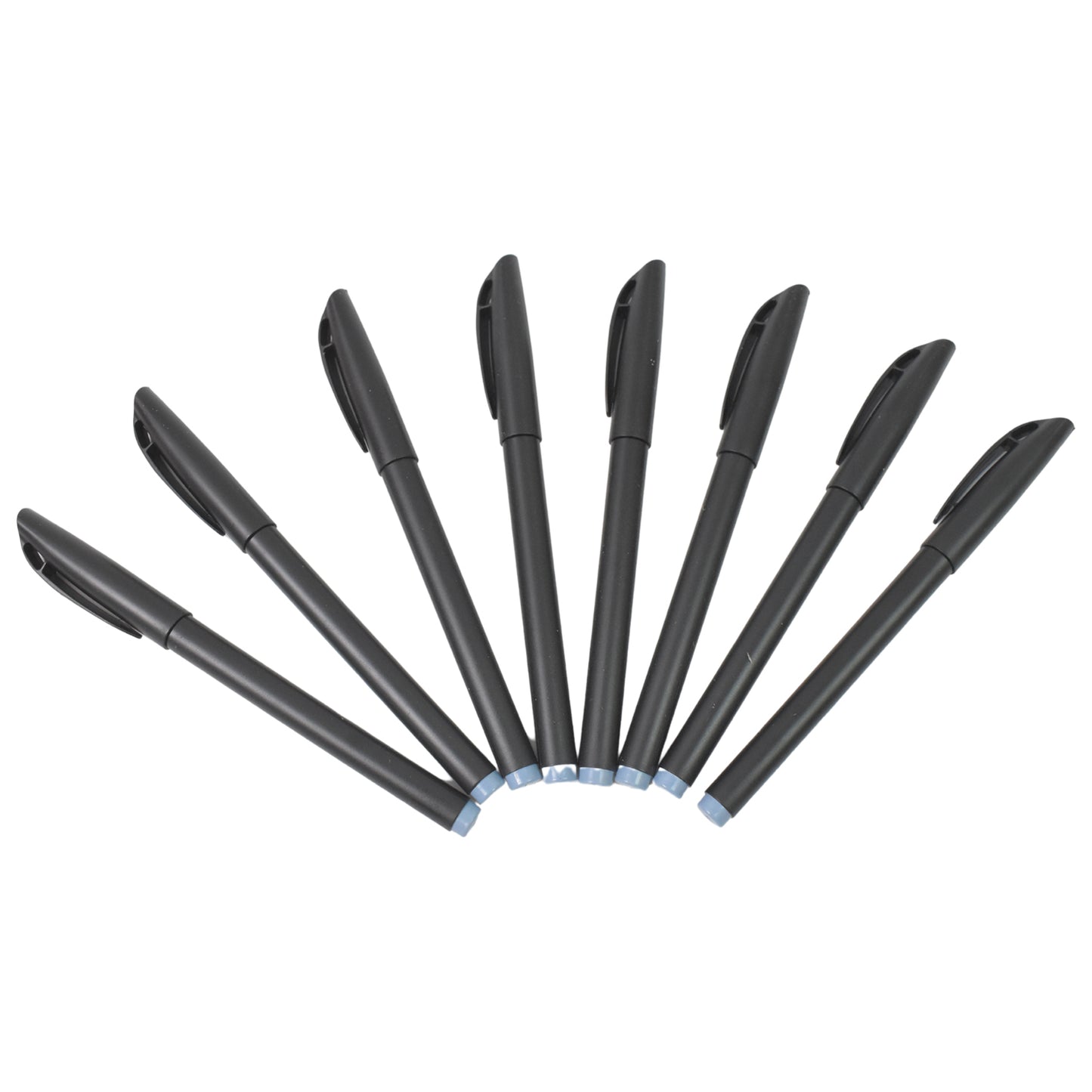 Set of 8 Wukusy black gel pens for school and office use, ideal stationery gift for kids, featuring smooth writing and comfortable grip.