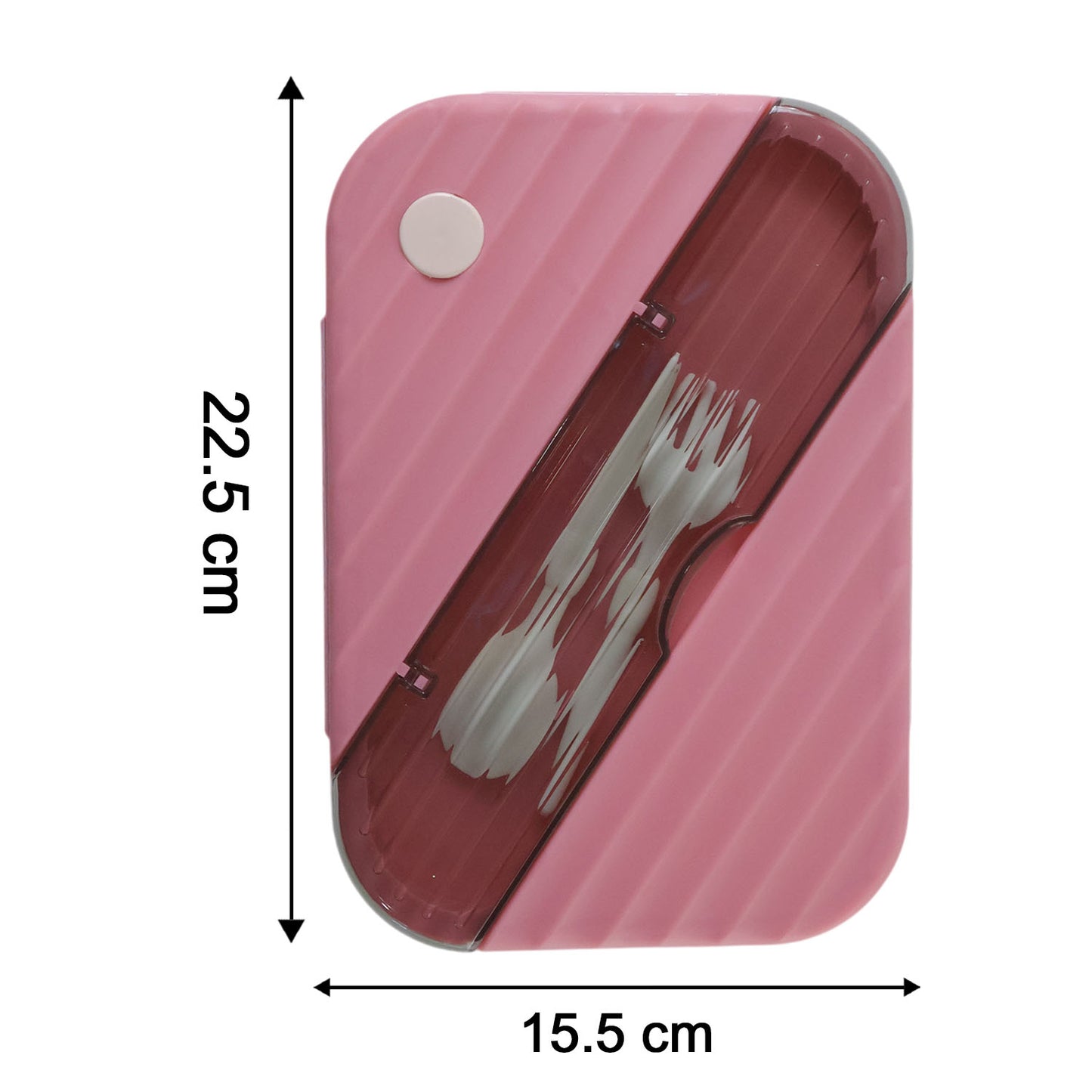 Plastic 3-compartment kids lunch box by Wukusy with colorful divided sections for snacks and meals.