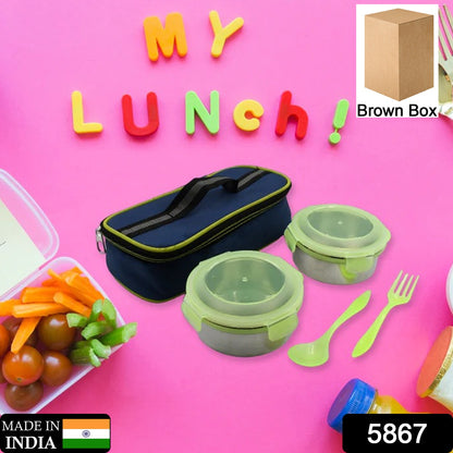 Wukusy stainless steel multi-compartment leak-proof lunch box with three sections, ideal for office, school, and travel.